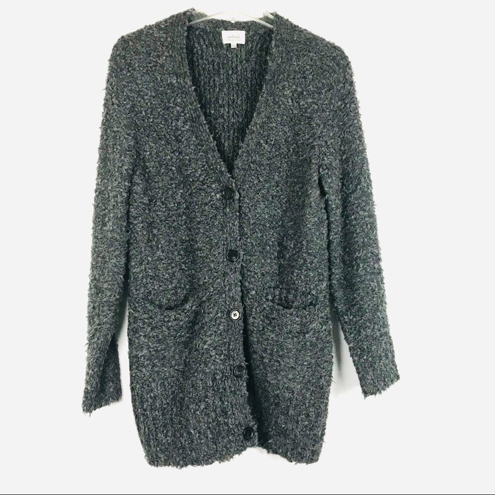 Aritzia Wilfred Alpaca buttoned oversized Cardigan